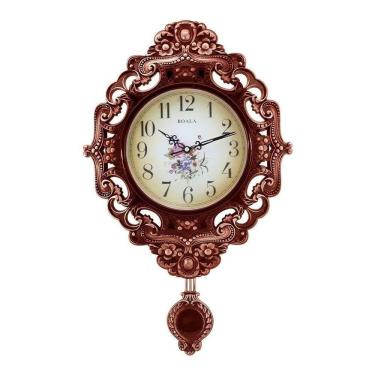 Imagem de Relógio De Parede Cobre Quartz Clock Luxo Com Pendulo 59cm