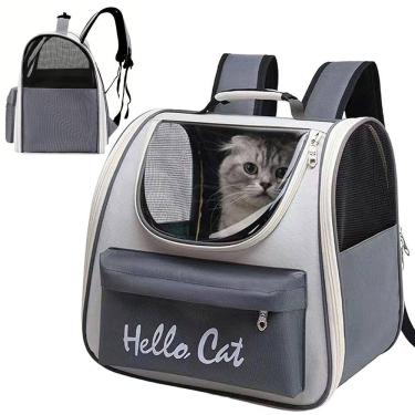 Imagem de Mochila Bolsa Transporte Cachorro Gato Pet Animais Bolso Ventilado Ar Vista Panoramica Passeio Viagem