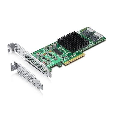 Imagem de 10Gtek Placa de controlador PCI Express SAS/SATA HBA RAID, chip SAS2008, X8, 6Gb/s, igual ao SAS 9211-8I