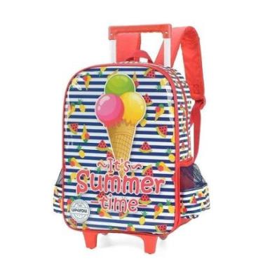 Imagem de Mochila de Rodinhas Com Alça Luxcel Up4You Ice Cream Vermelh-Feminino