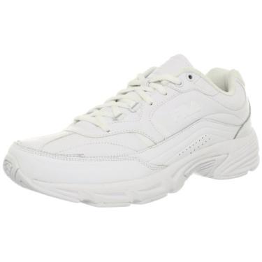 Imagem de Fila Sapato de trabalho masculino Memory Workshift antiderrapante, Branco/Branco., 15