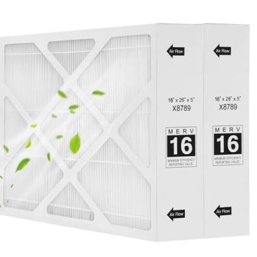 Imagem de Filtro X8789 MERV 16 X8789 Filtro 40,6 x 66 x 12,7 cm Filtro de Carbono Saudável Compatível com Filtro Lennox X8789 e PCO16-28 Purificador de Ar Merv 16 Filtro Eficiente 40,6 cm x 66 cm x 12,7 cm