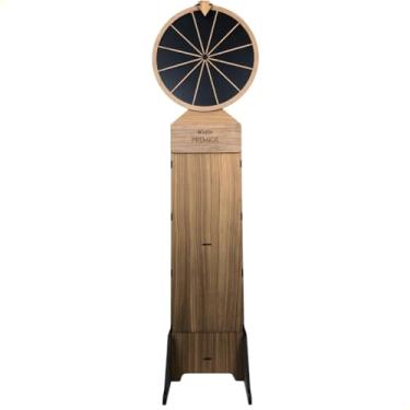 Imagem de Roleta Da Sorte Pedestal Roda Premios Sorteio Brindes Mdf