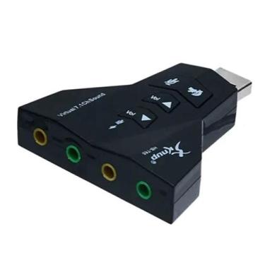 Imagem de Placa Adaptador De Som Usb adapitador áudio 7.1 p2 p3 Pc Not - A.R Var
