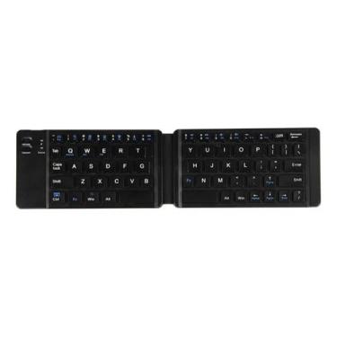 Imagem de Mini Teclado Keyboard Dobrável Portátil Sem Fio preto - Foldable