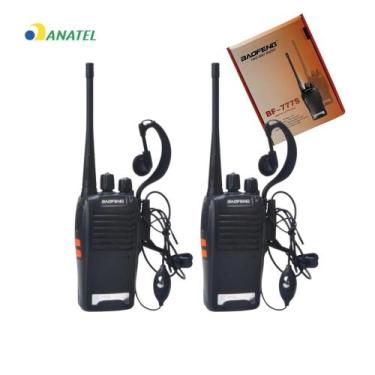 Imagem de Kit 2 Radio Comunicador Vhf/Uhf FM VOX Lanterna Baofeng 777s Walk Talk