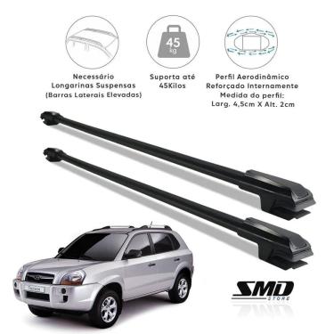 Imagem de Rack travessa de teto hyundai tucson 2004 a 2017 preto preto especifico