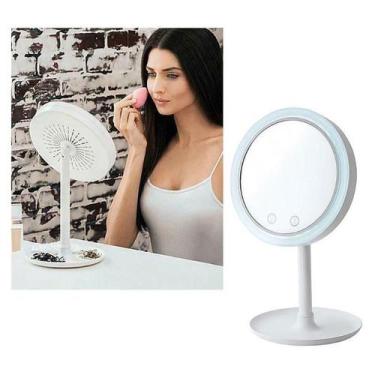 Imagem de Espelho Maquiagem Ventilador Led Beleza Usb Lmf-1031 - Bc Bora Colega 