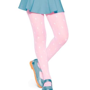 Imagem de Meia Calça Lobinha Estrelinhas Infantil 2515-003, Rosa, G