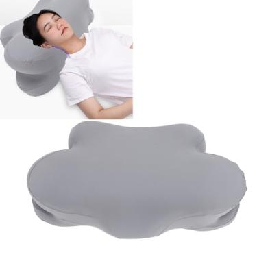 Imagem de Travesseiro cervical de espuma viscoelástica para pescoço e ombro, travesseiro ergonômico para apoio do pescoço, para quem dorme de lado, de costas e de barriga para baixo