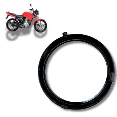 Imagem de Aro Farol 125 2009 2013 Preto  Cromado Motocicletas Desempenho Resistê