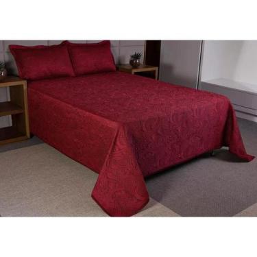 Imagem de Cobre Leito Colcha Vinho Kit Montblanc Memory Casal Queen - Tapete Mag