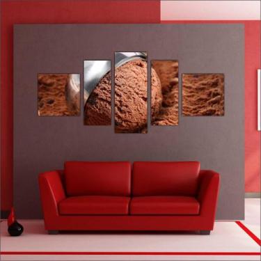 Imagem de Quadro Decorativo Sorvete Sorveterias Gourmet Decoração 5 Peças TT13 -
