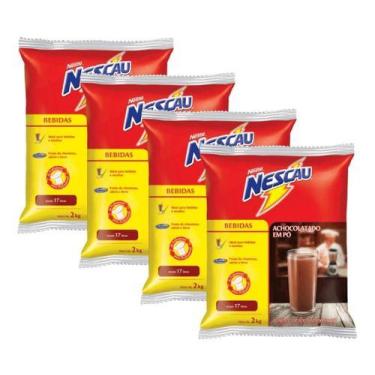 Imagem de Kit 4 Pacotes Achocolatado Em Pó Nescau Nestle Total 8 Kg - Nestlé
