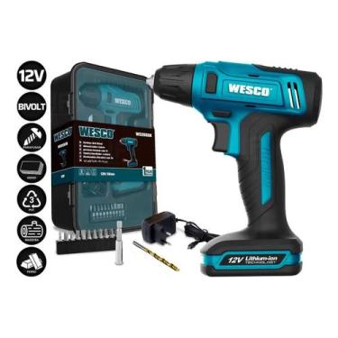 Imagem de Parafusadeira e Furadeira 12v 3/8 Kit Bits Wesco WS2555K