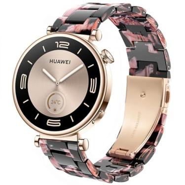 Imagem de DEALELE Pulseira Feminina Compatível com Huawei Watch GT5 Pro 42mm/GT5 41mm/GT4 41mm/Garmin Venu 3S/Forerunner 265S/Fossil Gen 6, Pulseira de Resina Colorida de 18mm