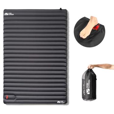 Imagem de MOBI GARDEN Almofada de dormir para acampamento, tapete de dormir inflável com bomba de pé embutida, colchão de ar compacto à prova d'água para acampamento, mochila, caminhada, barraca, viagem