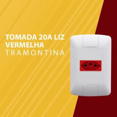 Imagem de Tomada 20a liz vermelha tramontina