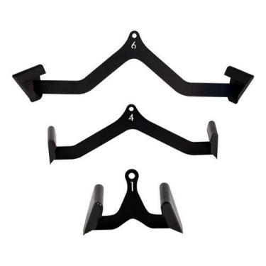 Imagem de Puxador Anatômico Pulley Preto  - Kit Com 3 Unidades - BASE