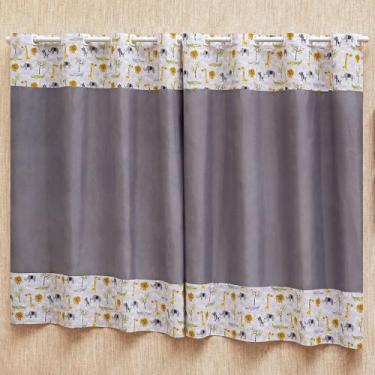 Imagem de Cortina Infantil Para Quarto Bebê Ilhós Estampada Menino Menina Varão 