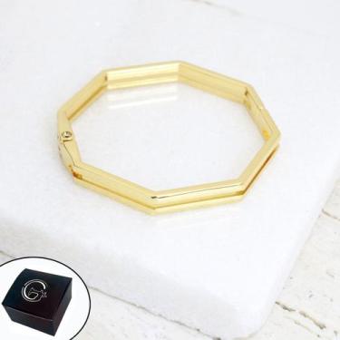 Imagem de Bracelete Octogonal Articulado com Encaixe Banhado a Ouro - GRANADO AC