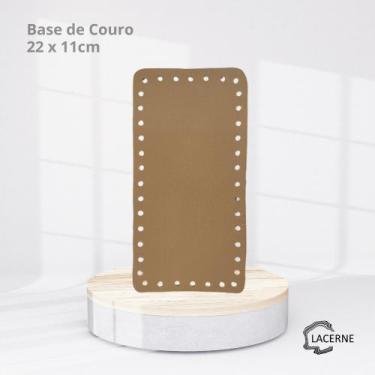 Imagem de Fundo de Bolsa em Couro para Crochê Tamanho 22 x 11cm - Lacerne, Bege