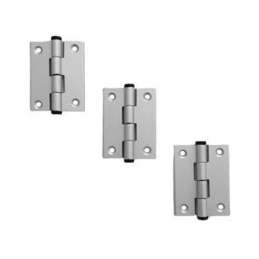 Imagem de Dobradiça de alumínio 50 x 40 cinza kit com 3 peças - Walplas