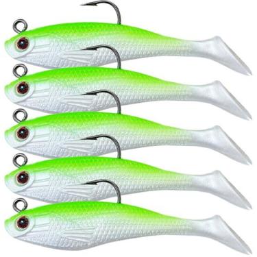 Imagem de Kit 5 iscas artificiais realista p/tucunaré robalo lambari - SWG, Bran