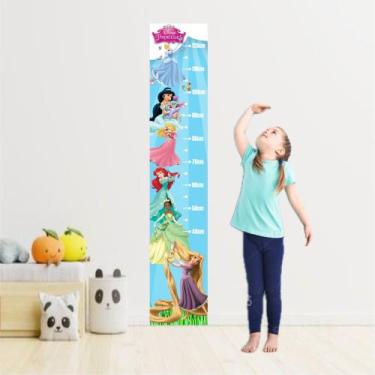 Imagem de Adesivo de Parede Régua De Crescimento Princesas - Atualiza Papel de P