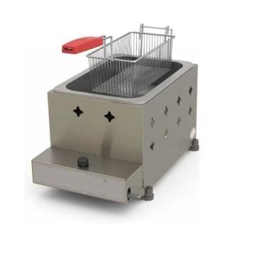 Imagem de Tacho Fritador A Gas Fritadeira Inox Progas 5 Litros Pr-10g