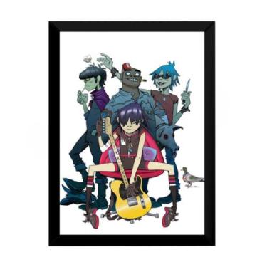 Imagem de Quadro Banda Gorillaz Rock Virtual Arte Poster Moldurado - Fanarte