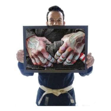 Imagem de Quadro Arte Mestre Faixa Preta Jiu Jitsu Decoração Dojo - Fanarte