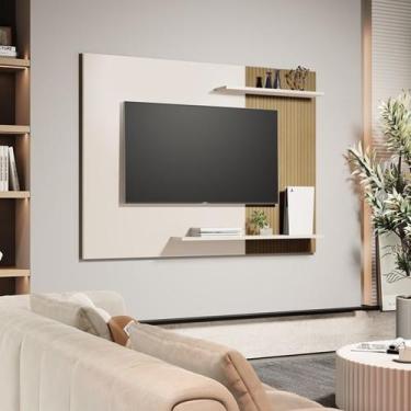 Imagem de Painel Para TV até 55 Polegadas Duda Off white / Ripado - MJM Casa dos