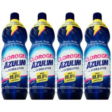 Imagem de Cloro em Gel Azulim 1L Mata 99,9% Bactérias Limpeza Profunda e Eficaz