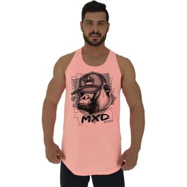 Imagem de Regata Longline Estampada Masculina MXD Conceito Monkey King, Laranja 