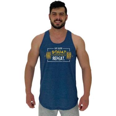 Imagem de Regata Longline Estampada Masculina MXD Conceito Squat Repeat, Masculi