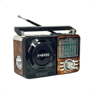 Imagem de Radio AM FM Bluetooth USB Retro Vintage Recarregavel com Lanterna - Ge