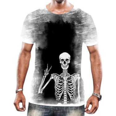 Imagem de Camiseta Camisa Arte Tumblr Esqueletos Caveira Ossos Moda 11 - Enjoy S