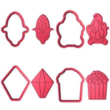 Imagem de Kit 4 cortadores Junina Milho Fogueira Balão Pipoca - DOCE IMPRESSO, 8