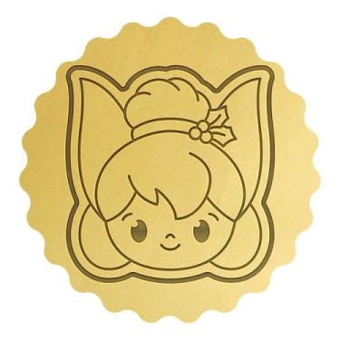 Imagem de Cortador Biscoito Cabeça Sininho Fofa - DOCE IMPRESSO,  8cm