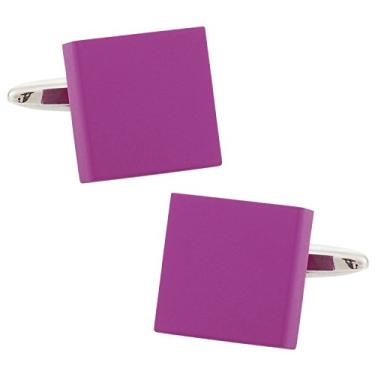 Imagem de Cuff-Daddy abotoaduras fúcsia rosa com caixa de apresentação