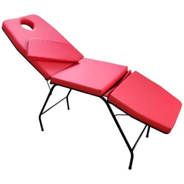 Imagem de Maca Estética Massagem 3 posições com Orifício para o Rosto (Pink Facto Estrutura Preta)