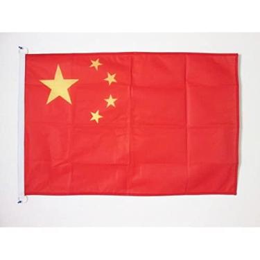 Imagem de Bandeira Náutica da China 45.7 cm x 30.5 cm - Bandeiras chinesas 30 x 45 cm - Banner 30.5x45.7 cm para barco - AZ FLAG