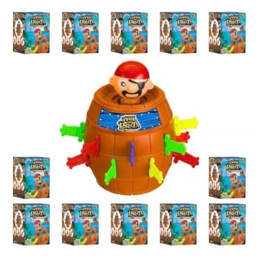 Imagem de Kit Pula Pirata Barril Grande 12 unidades jogos de tabuleiro em caixa fechada reposição