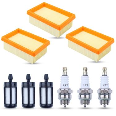Imagem de Atunee Filtro de ar TS400 para serras de corte de concreto Stihl TS400 BR350 BR430 SR430 SR450 com filtro de combustível substituição de vela de ignição 4223-141-0300-pacote com 3