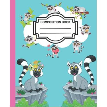 Imagem de Composition Notebook: Lemur Composition Notebook for Kids, Cute High Impact Cover Art, Record Keeping Book, Diary, Journal, Ledger, Log Book, Wide Ruled, 7.5 x 9.25, Lemur Themed Stuff.