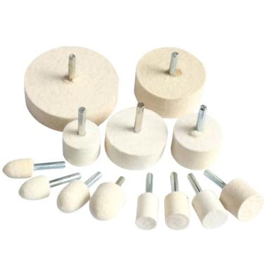 Imagem de Roda de polimento de feltro - Cilindro de haste de 6 mm, cabeça de moagem cônica para acabamento, polimento de lã, aço, jade, acessórios para ferramentas de marcenaria, 1 peça, cilindro 6x30 mm