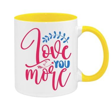 Imagem de SpreadPassion Caneca de café Love You More, presente para namorado e namorada, ideia de presente de dia dos namorados, presente para marido e esposa, ideia de presente de aniversário do dia dos