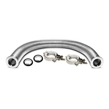 Imagem de Across Fole de aço inoxidável flexível KF25.VF KF/NW25 com grampos e anéis de centralização