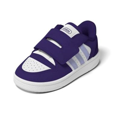 Imagem de adidas Tênis de basquete infantil unissex Break Start, Team Collegiate Roxo/Violeta/Branco, 7.5 Toddler